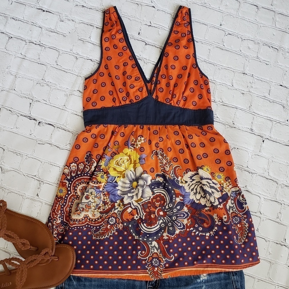 Forever 21 Boho Babydoll Tunic Tank S
